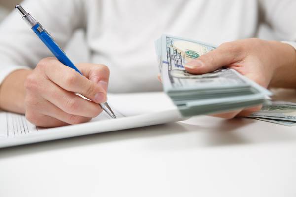 homeowner reviewing renovation costs