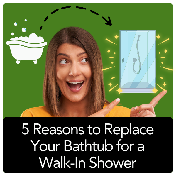 Replace a bathtub with a walk-in shower